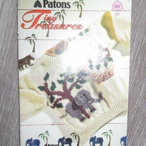 Paton's Tiny Treasures Kids' Knitting Pattern Book Vintage (991)